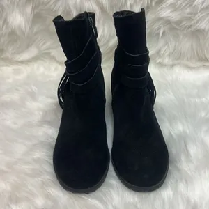 Koolaburra by UGG Women's Kenz Black Suede Tassel‎ Ankle Boots, Size 9 D23 thumbnail 5