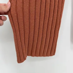 Free People FP Beach Ribbed Knit Wide Leg Pants Terracotta‎ Rust Orange Medium thumbnail 3