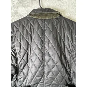L.L.Bean Women’s Quilted Riding Jacket Black Plaid Lined XL Equestrian Classic thumbnail 4