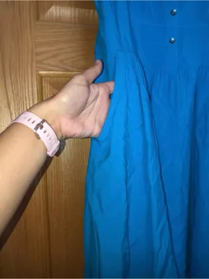 Express Bright Blue Spaghetti-Strap Mini Dress thumbnail 2