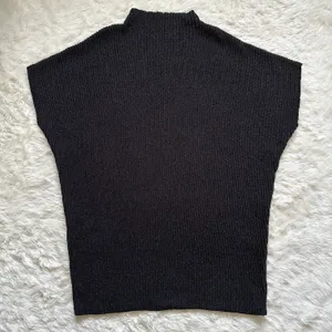 Free People FP Beach Dress Mango Sweater Mini Oversized Ribbed Knit Black M thumbnail 6