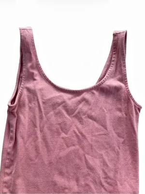 GAP Womens Pink Scoop Neck Tank Top Bodysuit Size XS Snap Closure Casual Stretch thumbnail 3