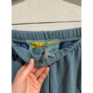 Aviator Nation S 5 Stripe Jogger Sweatpants in Blue thumbnail 4