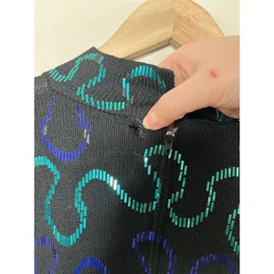 Vintage St. John for Neiman Marcus Black Long Sleeve Sequin Top 12 thumbnail 5