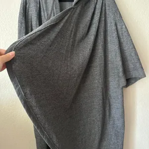 Free People Grey Slouchy Long Sweater Cardigan Duster Knit thumbnail 6