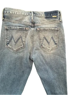 Mother jeans Trickster skimp fray thrill seeker raw hem distressed blue denim 24 thumbnail 8