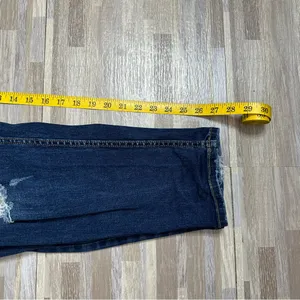 Maurices Dark Blue Distressed Skinny Jeans, Size 12 Short thumbnail 10