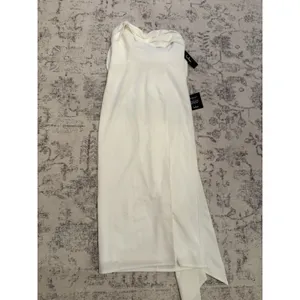 Lulus Fabulous Phenomenon White Strapless Bow Midi Dress Size XS Bridal Zip thumbnail 6