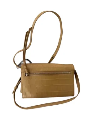 All Saints Fetch Croc Embossed Leather Chain Crossbody thumbnail 2