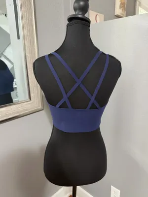 OFFLINE Aerie Real Me Hold Up Strappy Athletic Performance Sports Bra Navy M DD thumbnail 5