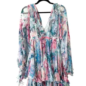 BIBIANA‎ CABELLO Mazarine Chiffon Layered Maxi Gown thumbnail 5