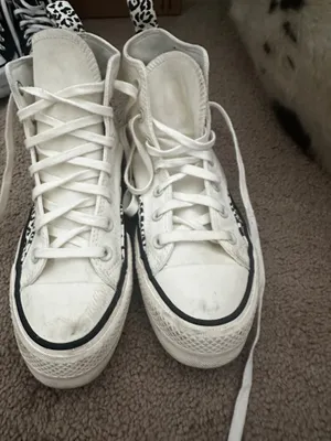 White Converse High-Top Platform thumbnail 3