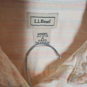 L.L Bean Pastel Color Button Down Long Sleeve Medium thumbnail 4