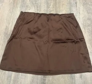 Hollister brown satin skirt thumbnail 1