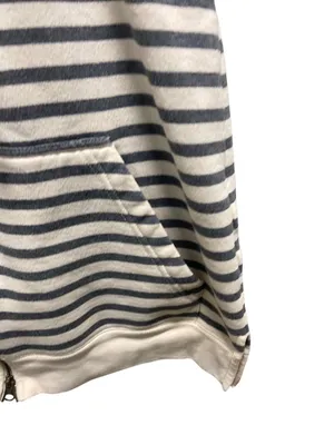 Free People Long Line Zip Up Jacket Cream Size M Athleisure Coastal Beach Cute thumbnail 8