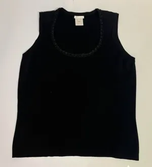 Austin Reed Womens Sweater Vest Sz XL Silk-Blend Sleeveless Bead Retro 90s Y2K thumbnail 1