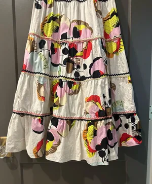 Zara Multicolored Maxi Floral Skirt thumbnail 6
