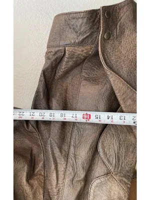 Vintage Jess Genuine Brown Leather Bomber Jacket Brown Mexico Made Women’s Sz M thumbnail 5