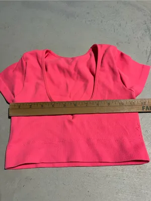 Aerie coral Scoop Neck Crop Top small thumbnail 9
