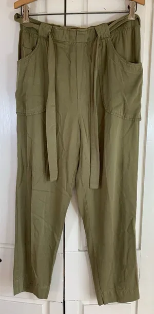 Anthropologie Dolan Left Coast‎ Pants Womens Medium Green Ankle Flowy Soft Comfy thumbnail 1