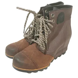 SOREL Lexie Cattail Wedge Lace Up Leather‎ Boots Womens Size 8.5 thumbnail 1