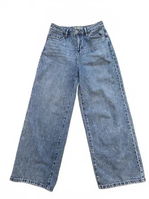 Rewash Womens High Waist Wide Leg Denim Jeans Acid Wash 5 27 thumbnail 1