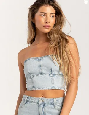 RSQ Denim Tube Top thumbnail 1