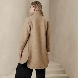 Banana Republic Shawl Collar Coat in‎ Oatmeal Heather Size Small thumbnail 2