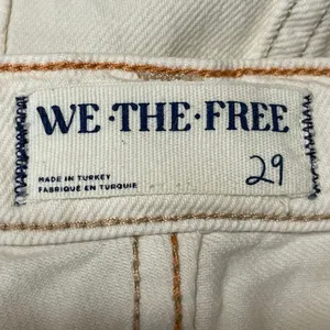 Free People We The Free Womens White High Rise Wide Leg Denim Jean Pants Size 29 thumbnail 4