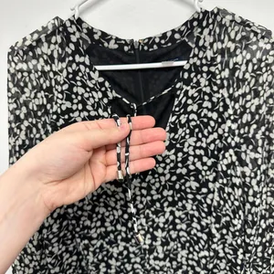 Tommy Hilfiger Women's Black Floral-Print A-Line Dress Size 14 thumbnail 7