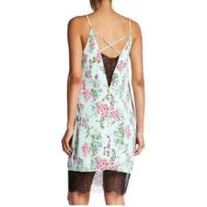 NWT Adelyn Rae Lydia Woven Printed Slip Dress Large Light Blue Size L thumbnail 2