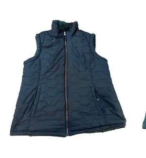 FREE COUNTRY Reversible Vest Teal Green‎ Size Large Full Zip Fur Water Resistant thumbnail 1
