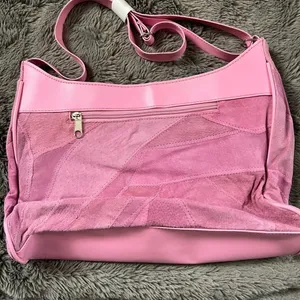 New Retro Pink Suede‎ Haband Purse with Pocket - NWT thumbnail 3