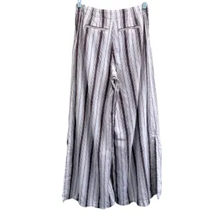 Anthropologie Chiara Corseted Wide Leg Pants Brown Motif Size 0 Linen Cotton thumbnail 3