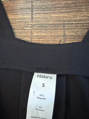 Halara Waffle Knit Overall Joggers Black‎ Small thumbnail 6
