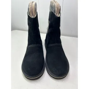Sorel Campus boots in black suede and a gray chevron. NWOB. Size thumbnail 3