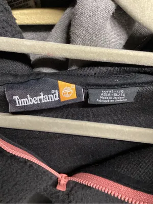 Timberland Black Sherpa Quarter-Zip Pullover with Coral Accents thumbnail 4