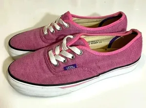 Vans Pink and White‎ Women's Sneakers thumbnail 1