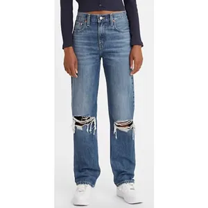 Levi's Womens 26‎ NWOT Low Pro Straight Denim Jeans Loose Distressed Fit Baggy thumbnail 3