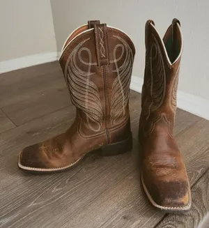 Ariat 10018528 Women's Round Up Square Toe Western Boot Cowgirl Rodeo Size 9B thumbnail 1
