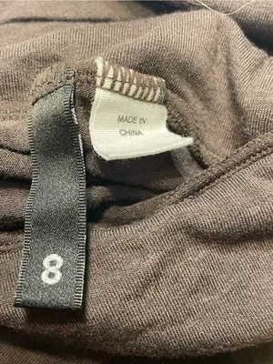 H&M Divided Brown Turtleneck Stretchy Sz 8 Minimalist Y2K NWT Carolyn Bessette thumbnail 5