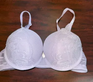 Auden Lavender with Lace Plunge Coverage Push Up Bra Size 34C thumbnail 1