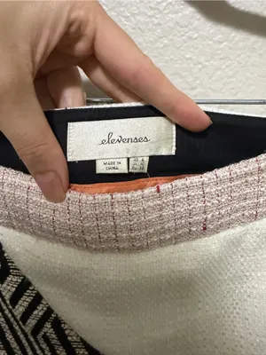 NWT Anthropologie Elevenses Textured Geometric Skort Size 6 $108 Retail thumbnail 4
