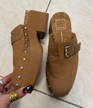 DV by Dolce Vita cognac Nubuck clog mules thumbnail 1