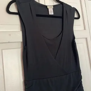 Anthropologie Odille black jersey faux wrap dress xs thumbnail 4