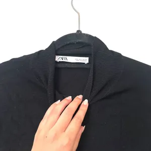 ZARA Mockneck Basic Knit‎ Sweater Black Sz Large thumbnail 4