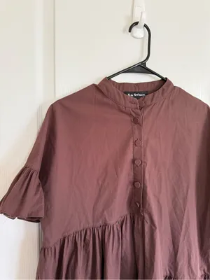 En Saison Brown Babydoll Mini Dress thumbnail 4
