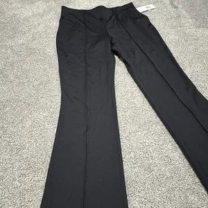 Peach Black Astrid split Flare leggings‎ NWT thumbnail 2