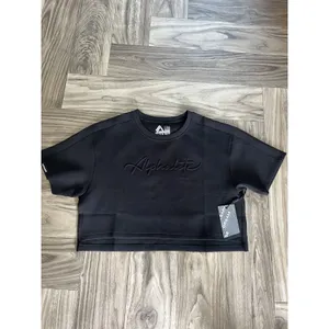 Alphalete Woman’s ELMTS Short SLEEVE Crop Size Small, Black thumbnail 3