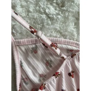 Love Wins Womens Pink Floral Strappy Light Tank Top NEW Large thumbnail 4